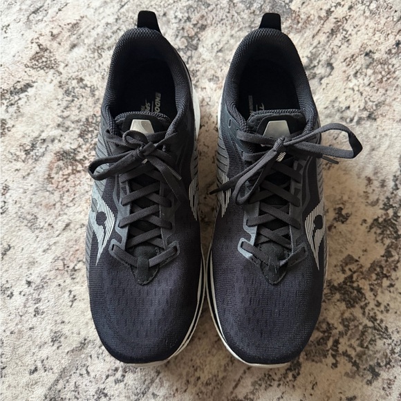 Saucony Endorphin Black Athletic Shoes with White Accents - Picture 2 of 4